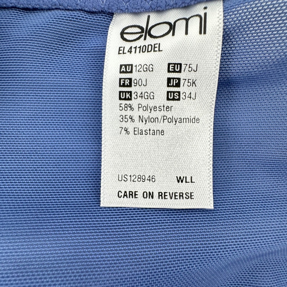Elomi Morgan Bra Women 34J Blue Floral EL4110DEL NWT Romantic - Picture 5 of 9